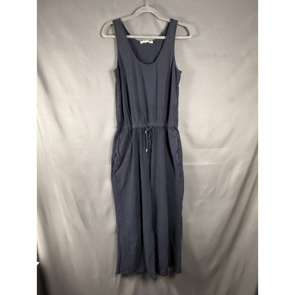 C&C California Jumpsuit Womens M Charcoal Gray Sleeveless Wide Leg Drawstring